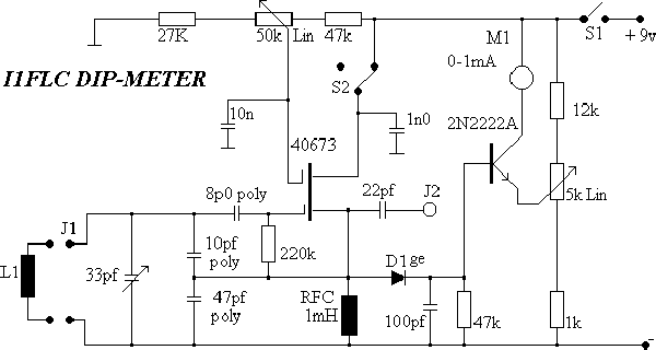 here can you find a schematic of a grid dip meter